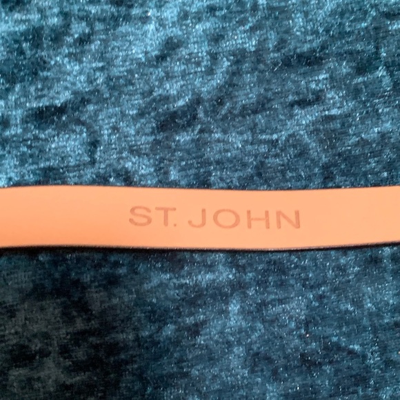 St. John black skinny leather belt main image 10